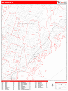 New Rochelle Digital Map Red Line Style